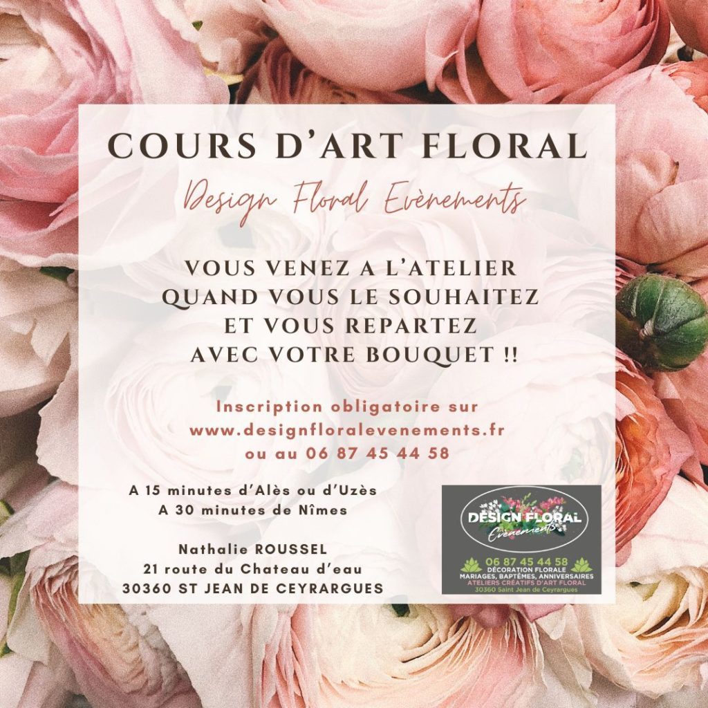Court d'art floral chez Design Floral Evenements dans le Gard